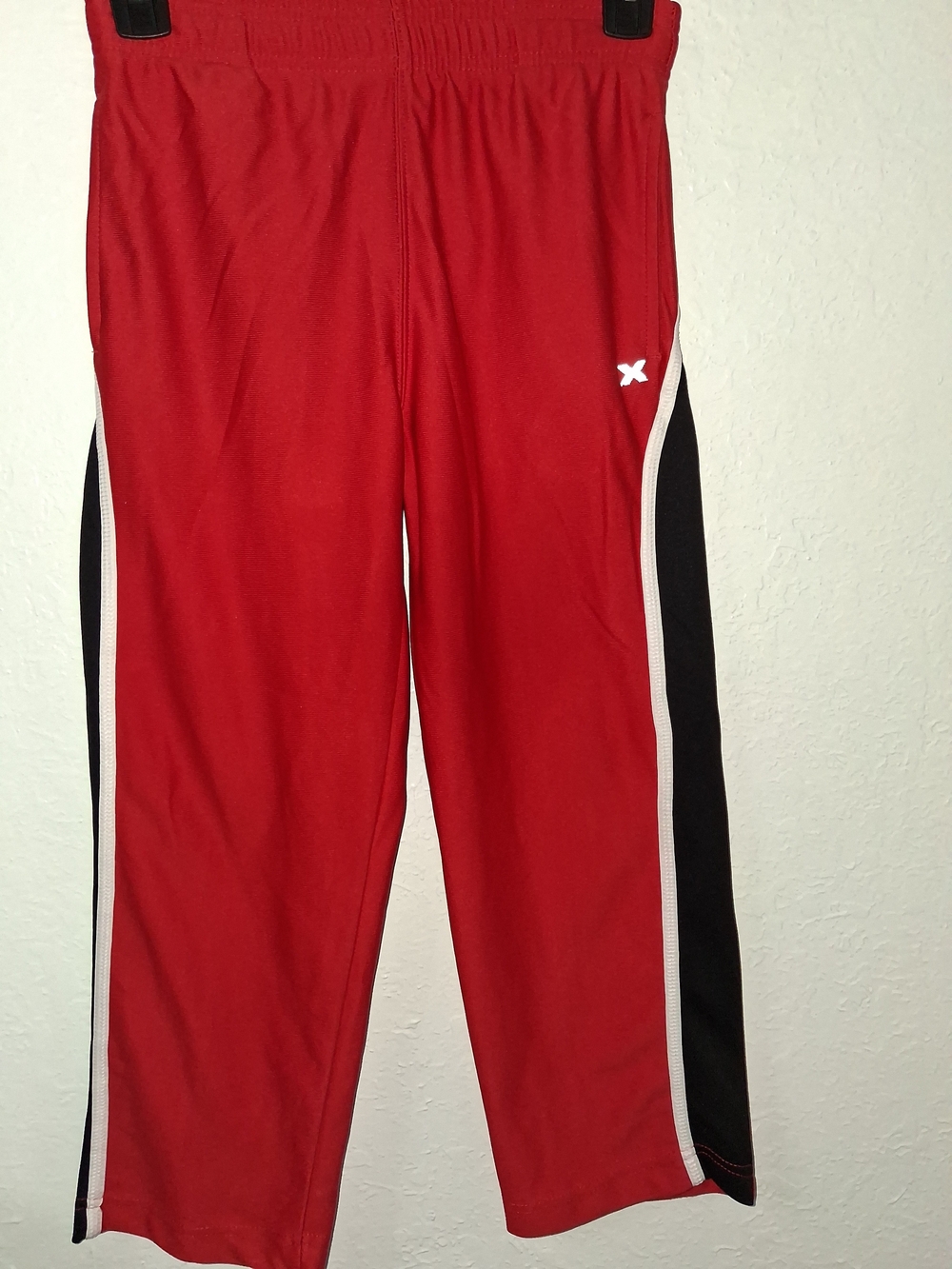 Xersion Red Track Pants with Black Side Panels